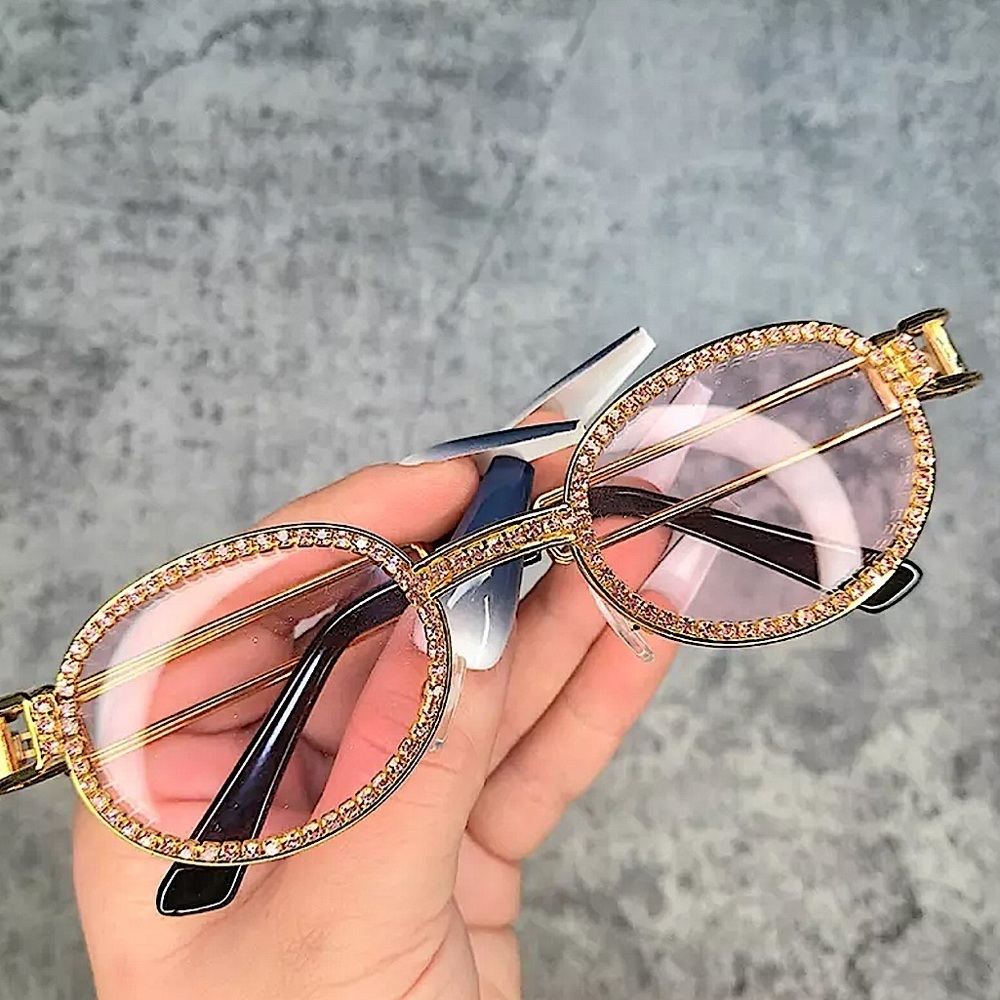 Pink Rhinestones Glasses - Picture 2 of 2